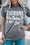 Slogan Graphic Short Sleeve Tee Women's T-Shirts - Tophatter Daily Deals