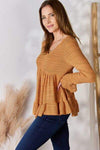 Hailey & Co Full Size V-Neck Flounce Sleeve Blouse Blouses - Tophatter Daily Deals