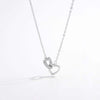 925 Sterling Silver Inlaid Zircon Heart Necklace Necklaces - Tophatter Daily Deals