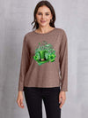 ST. PATRICK'S DAY Round Neck T-Shirt Mocha Women's T-Shirts - Tophatter Daily Deals