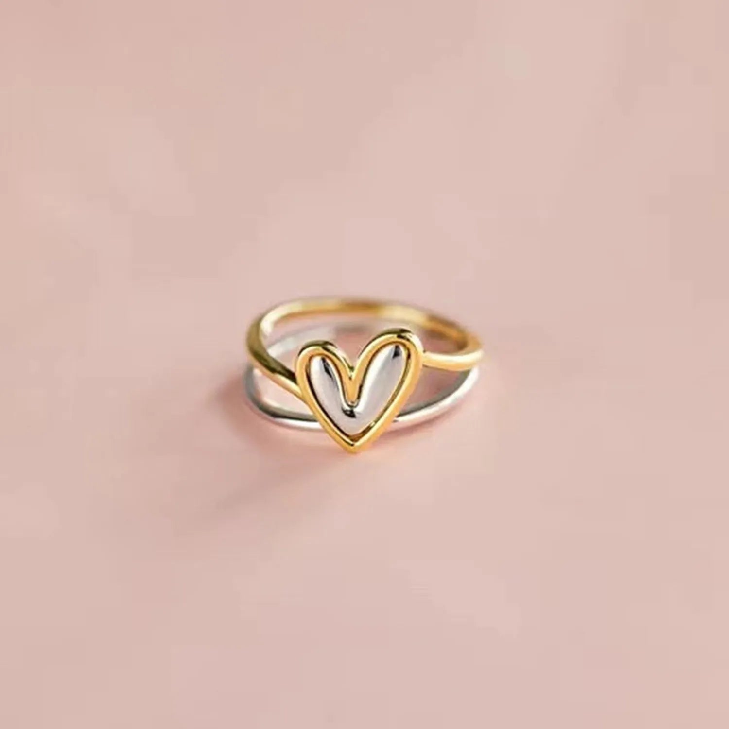 Heart Shape Irregular 925 Sterling Silver Ring Rings - Tophatter Daily Deals