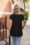 Round Neck Short Sleeve Tee Women's T-Shirts - Tophatter Daily Deals