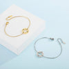 Stainless Steel Pierced Rhinestone Bracelet Bracelets - Tophatter Daily Deals