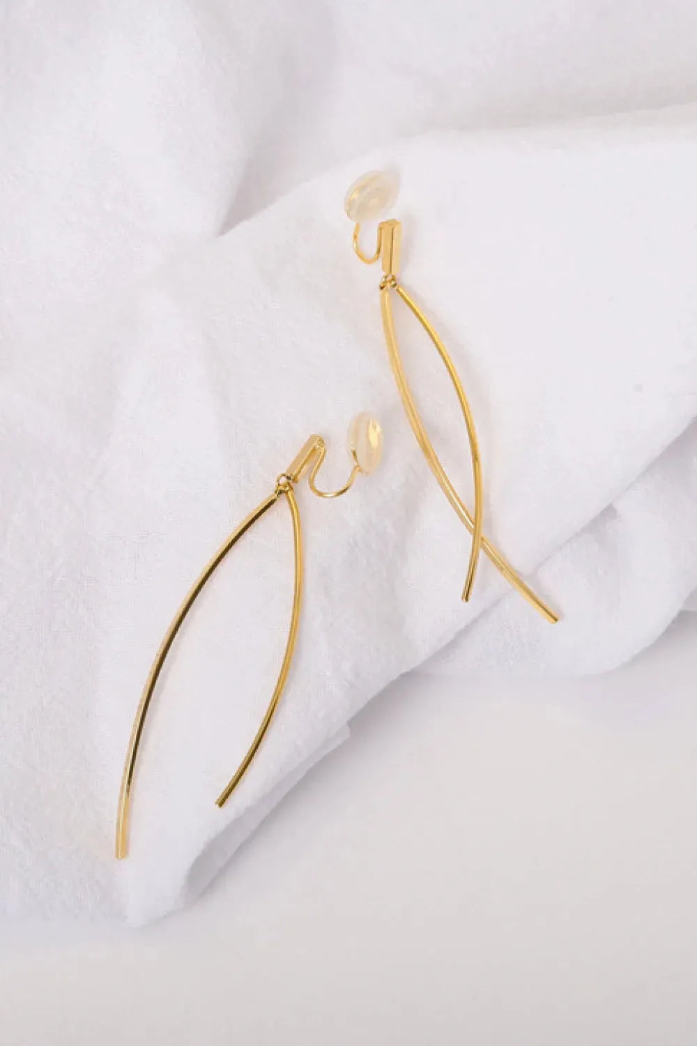 18K Gold Plated Clip-On Earrings Earrings - Tophatter Daily Deals