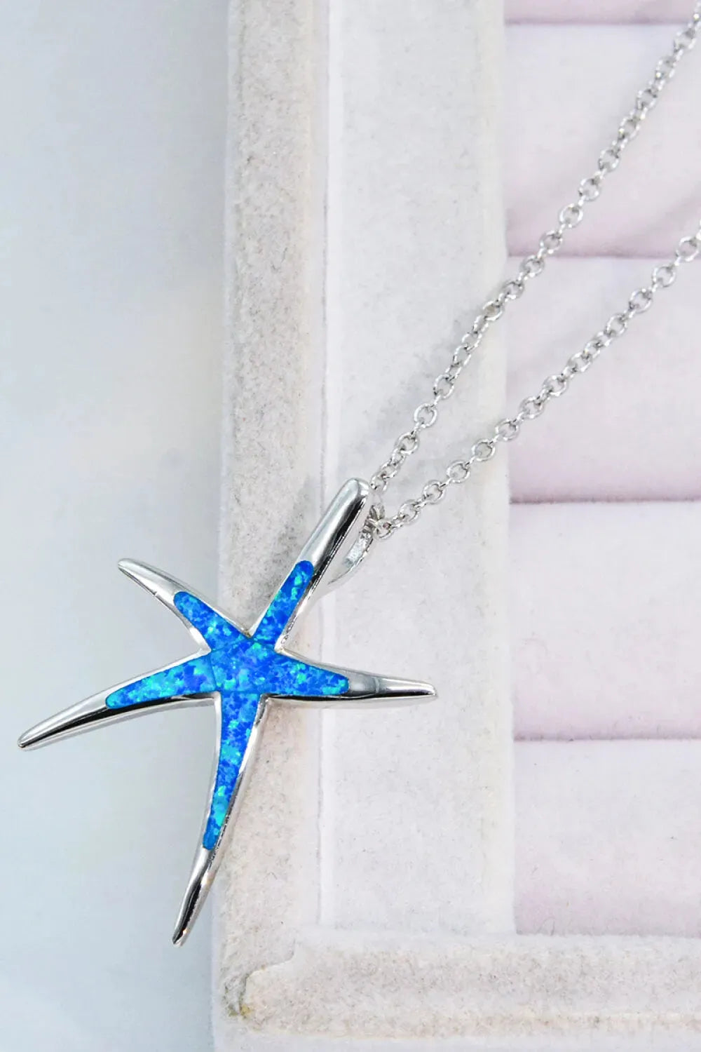 Opal Starfish Pendant Necklace Opal - Tophatter Daily Deals
