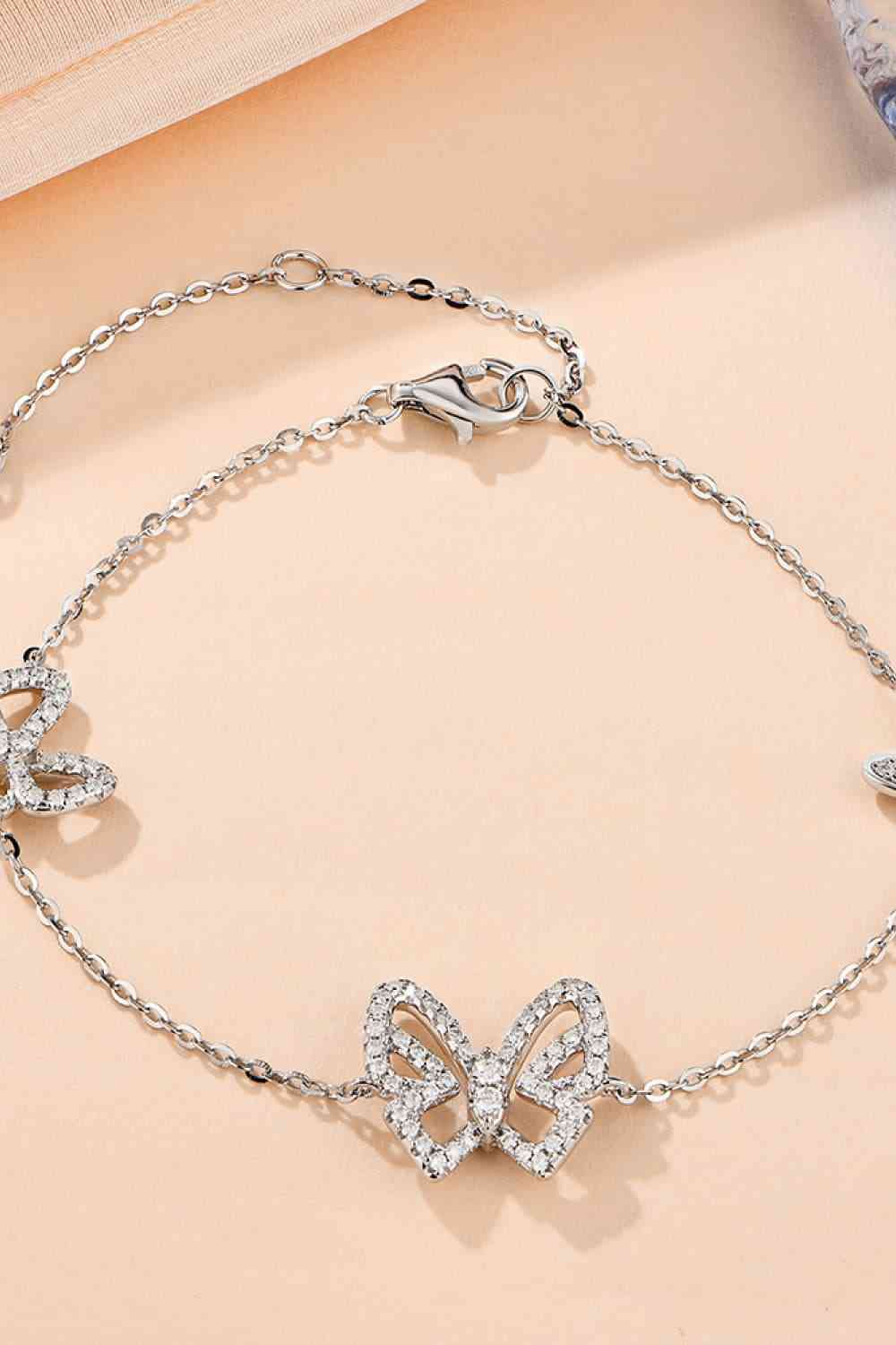 Moissanite Butterfly Shape Bracelet Moissanite - Tophatter Daily Deals