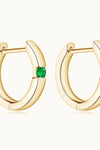 Lab-Grown Emerald Earrings Earrings - Tophatter Daily Deals