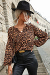 Leopard Lantern Sleeve Blouse Leopard Blouses - Tophatter Daily Deals