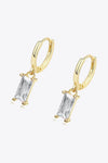 Retro 925 Sterling Silver Cubic Zirconia Drop Earrings Earrings - Tophatter Daily Deals