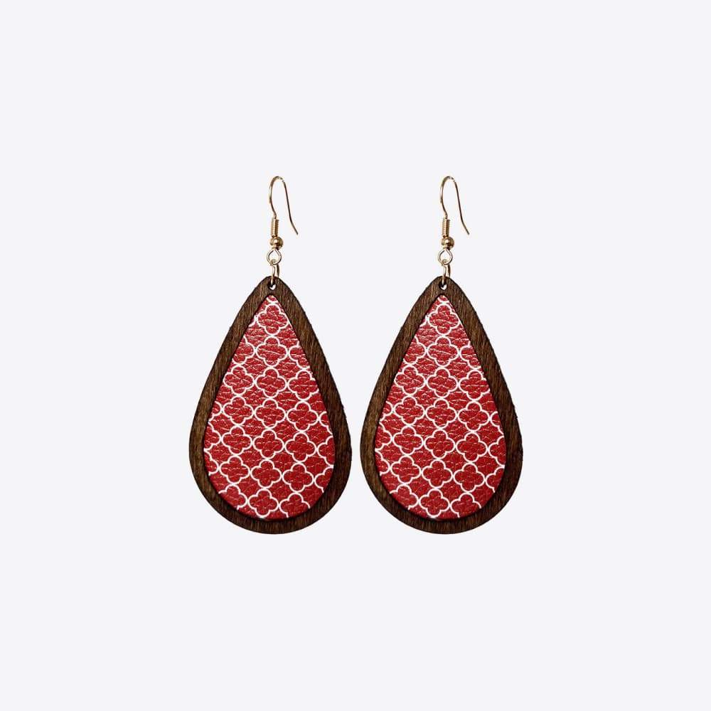 PU Teardrop Earrings Earrings - Tophatter Daily Deals