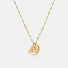 Stainless Steel Letter Pendant Necklace Gold D One Size Necklaces - Tophatter Daily Deals