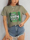 ONE LUCKY MAMA Round Neck T-Shirt Army Green Women's T-Shirts - Tophatter Daily Deals