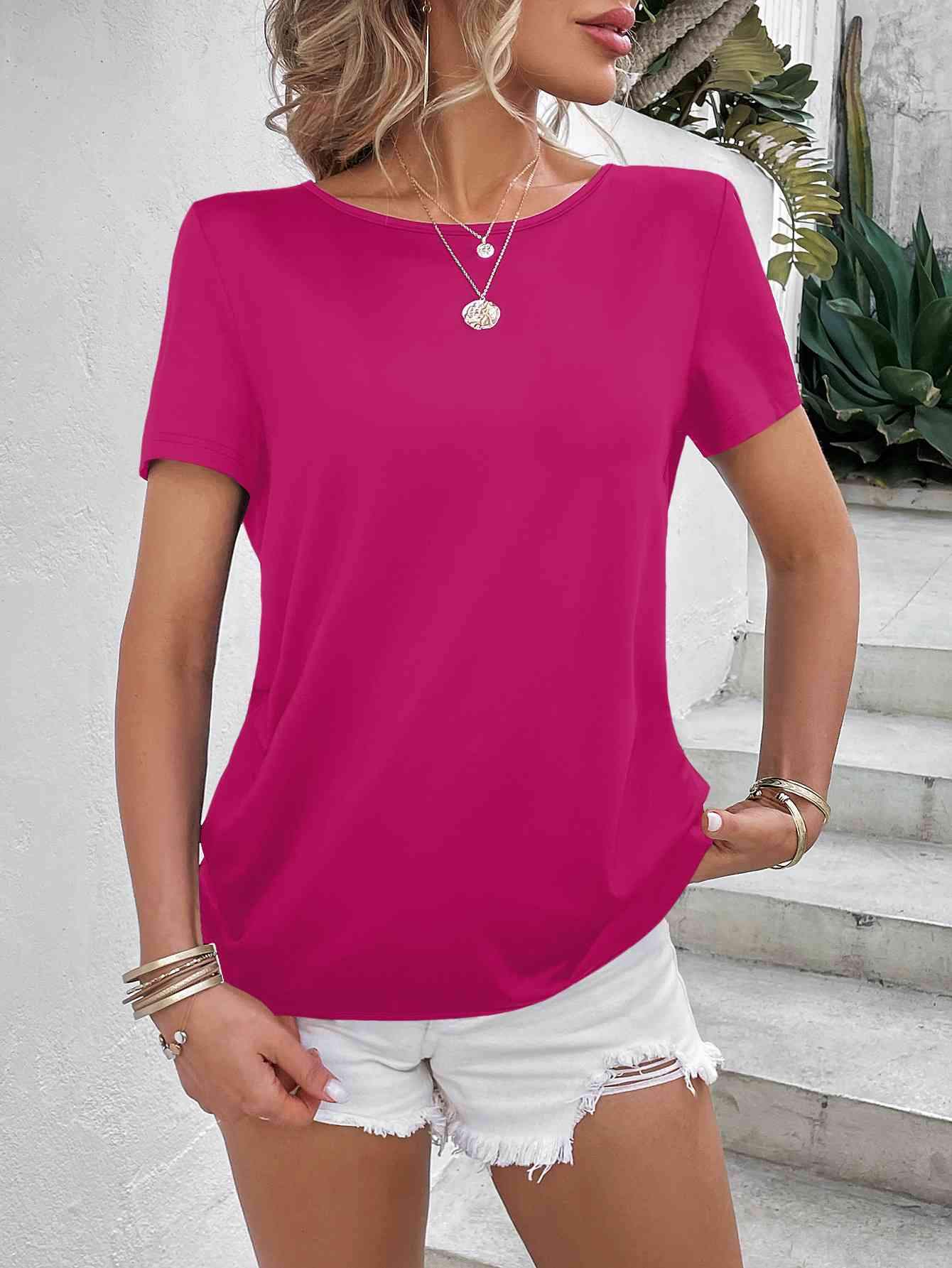 Beads Trim Back Twisted Blouse Blouses - Tophatter Daily Deals