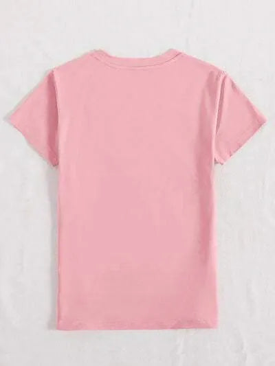Rabbit Round Neck Short Sleeve T-Shirt Women's T-Shirts - Tophatter Daily Deals