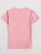 Rabbit Round Neck Short Sleeve T-Shirt Women's T-Shirts - Tophatter Daily Deals