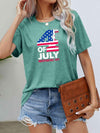 4th OF JULY INDEPENDENCE DAY Graphic Tee Gum Leaf Women's T-Shirts - Tophatter Daily Deals