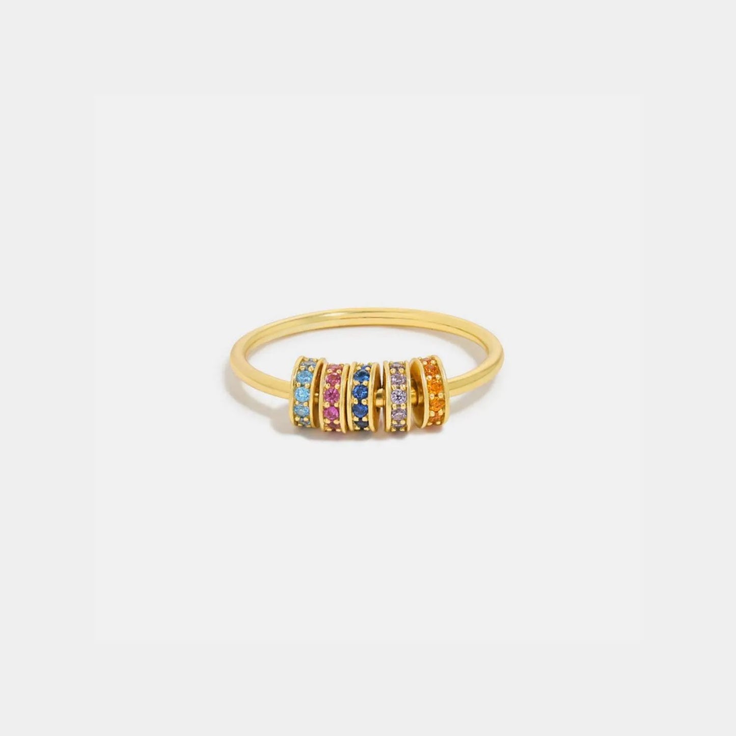 Inlaid Zircon 925 Sterling Silver Ring Gold Rings - Tophatter Daily Deals