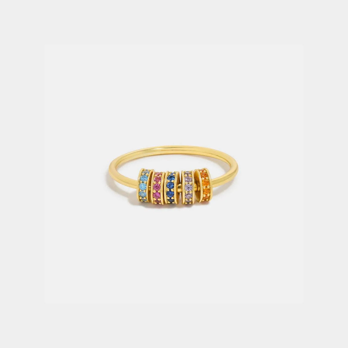 Inlaid Zircon 925 Sterling Silver Ring Gold Rings - Tophatter Daily Deals