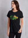 HAPPY ST. PATRICK'S DAY Round Neck T-Shirt Black Women's T-Shirts - Tophatter Daily Deals