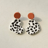Geometric Contrast Acrylic Dangle Earrings Style A One Size Earrings - Tophatter Daily Deals