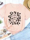 Graphic Round Neck Short Sleeve Tee Women's T-Shirts - Tophatter Daily Deals