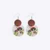 Printed Geometric Drop Earrings Earrings - Tophatter Daily Deals