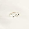 925 Sterling Silver Inlaid Zircon Wave Shape Ring Rings - Tophatter Daily Deals