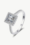 Sterling Silver Square Moissanite Ring Moissanite - Tophatter Daily Deals