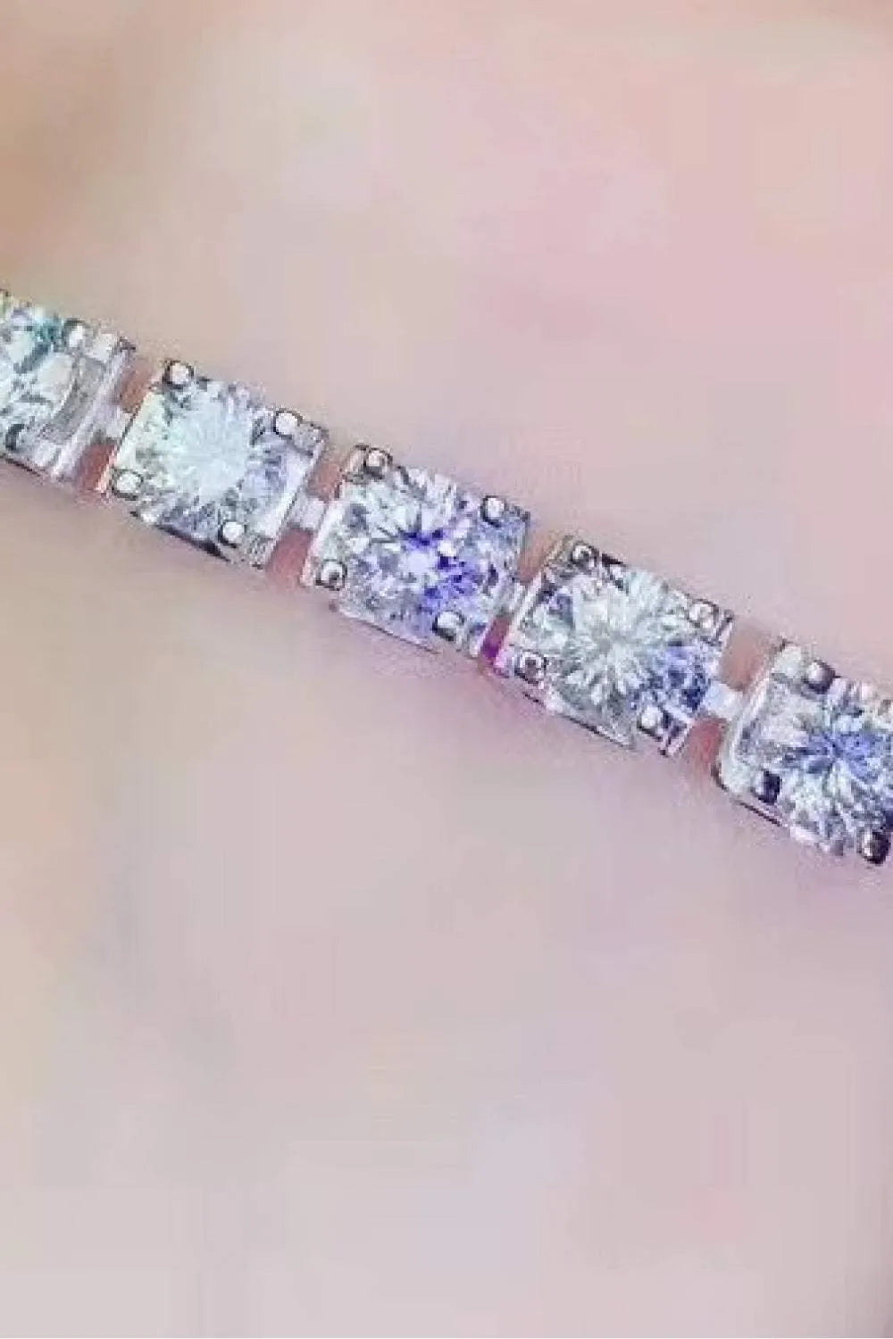 5 Carat Moissanite Lobster Clasp Bracelet Moissanite - Tophatter Daily Deals