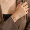 Inlaid Zircon Stainless Steel Heart Bracelet Bracelets - Tophatter Daily Deals