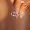 Flower Shape Inlaid Zircon 925 Sterling Silver Ring Rings - Tophatter Daily Deals