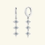 Moissanite 925 Sterling Silver Geometric Shape Earrings Moissanite - Tophatter Daily Deals