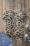 BE KIND Heart Graphic Leopard Round Neck Tee Women's T-Shirts - Tophatter Daily Deals