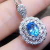 Silver-Plated Zircon Pendant Necklace Necklaces - Tophatter Daily Deals