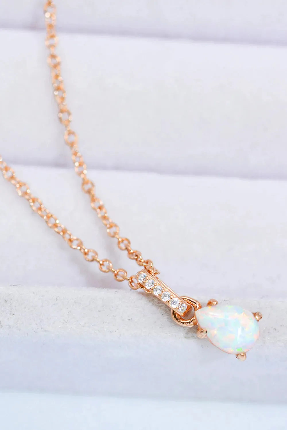 Opal Pendant 925 Sterling Silver Chain-Link Necklace Opal - Tophatter Daily Deals