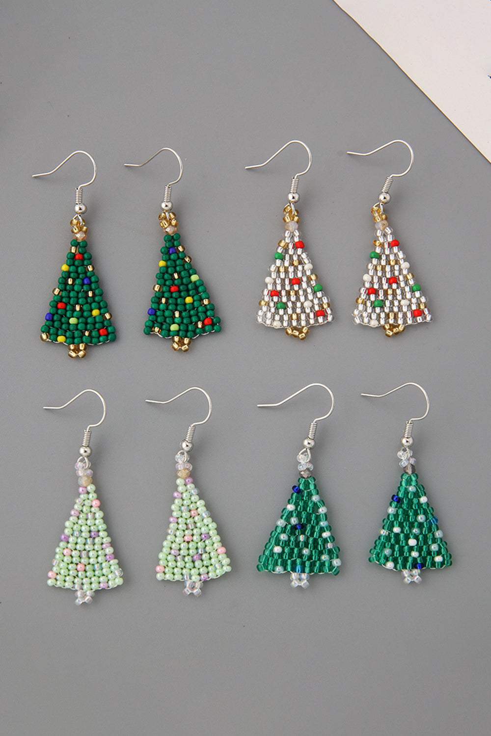 Beaded Christmas Tree Earrings Earrings - Tophatter Daily Deals