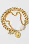 Gold Chain & Pearl Bracelet Gold One Size Bracelets - Tophatter Daily Deals