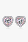 Moissanite Heart-Shaped Stud Earrings - Tophatter Shopping Deals