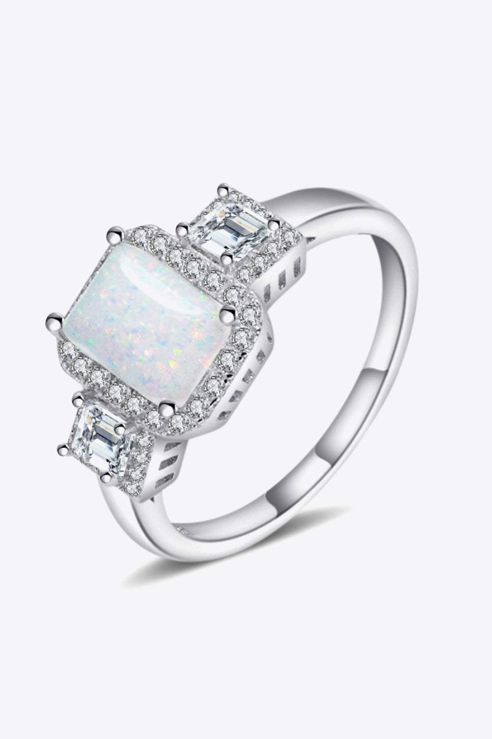 Tell A Story Opal Ring White Opal - Tophatter Daily Deals