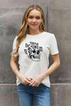 Simply Love Full Size Butterfly Skull Graphic Cotton Tee Women's T-Shirts - Tophatter Daily Deals