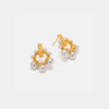 Irregular 18K Gold-Plated Pearl Earrings Gold One Size Earrings - Tophatter Daily Deals