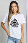 Simply Love SUNKISSED & SALTY Graphic Cotton T-Shirt Bleach Women's T-Shirts - Tophatter Daily Deals