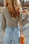 Scoop Neck Long Sleeve Top Blouses - Tophatter Daily Deals