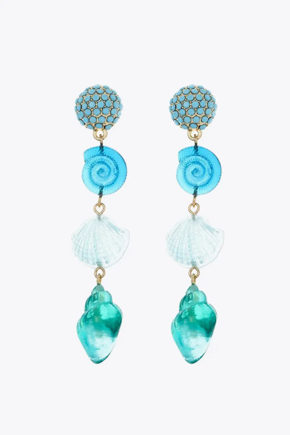 5-Pair Wholesale Make Your Mark Drop Earrings Blue Icy White One Size Earrings - Tophatter Daily Deals
