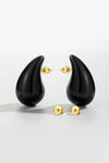Big Size Water Drop Brass Earrings Black One Size Earrings - Tophatter Daily Deals