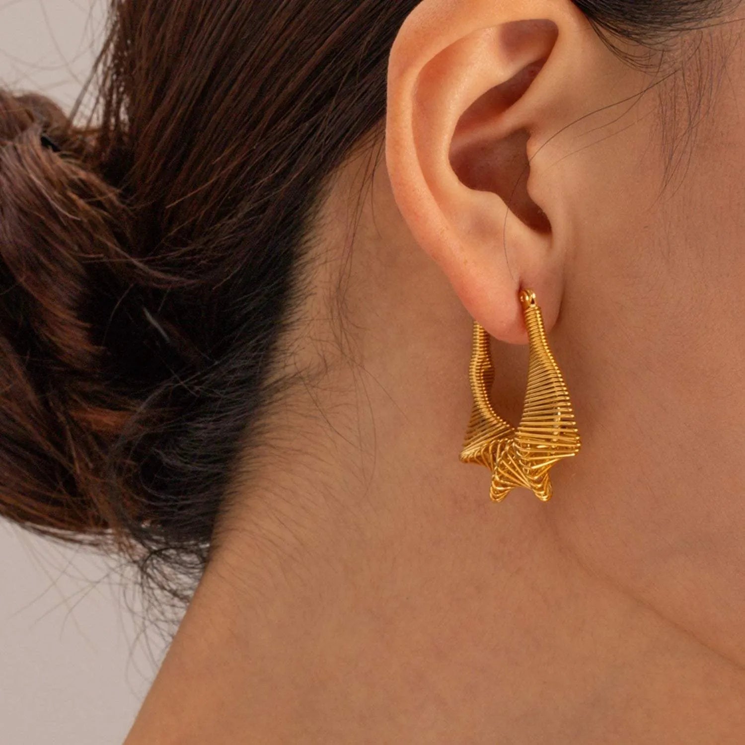 18K Gold-Plated Stainless Steel Earrings Earrings - Tophatter Daily Deals
