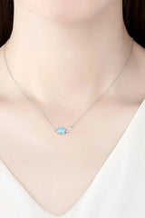 Opal Dolphin 925 Sterling Silver Necklace Opal - Tophatter Daily Deals