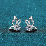 1 Carat Moissanite Butterfly Shape Earrings Moissanite - Tophatter Daily Deals