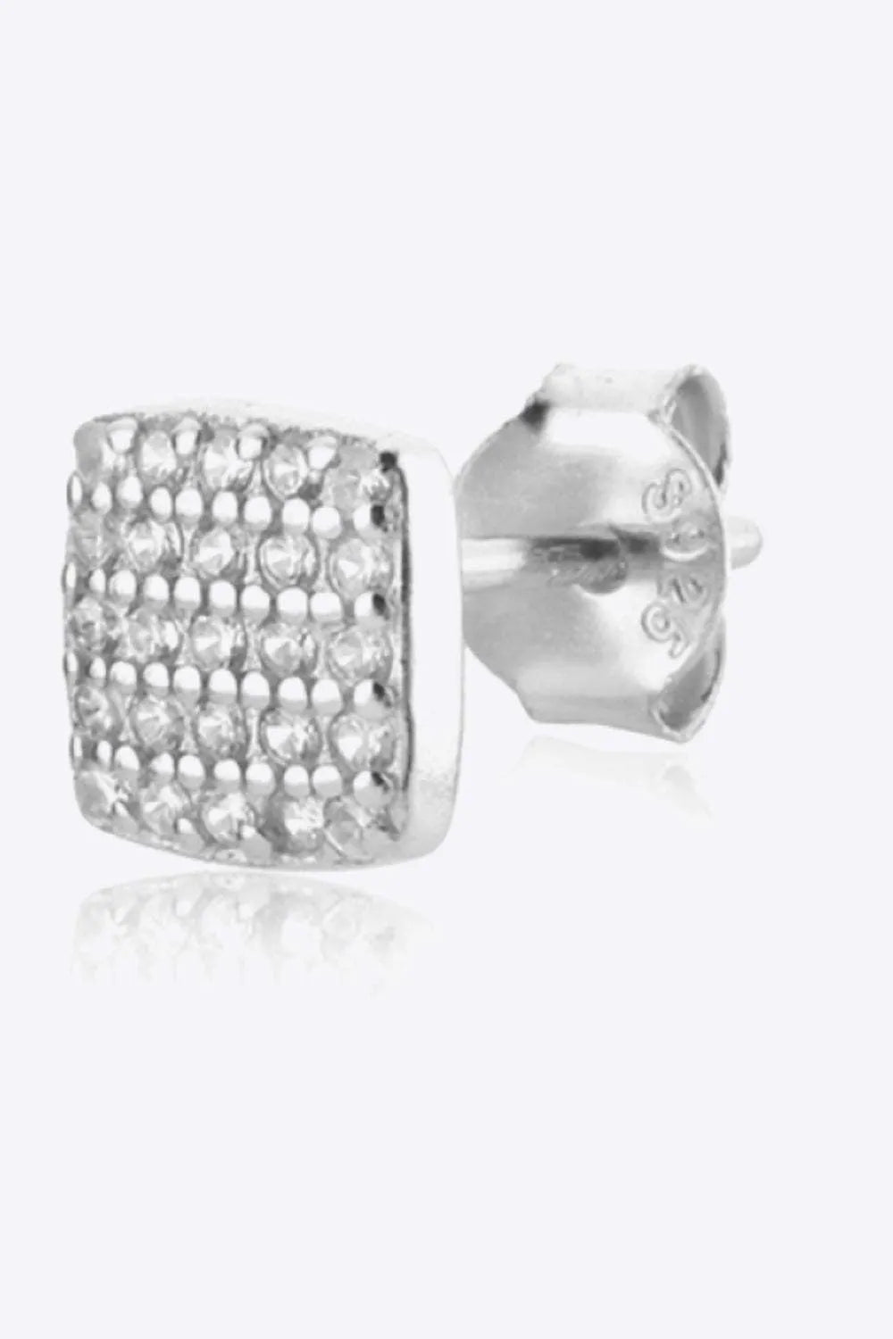 925 Sterling Silver Zircon Stud Earrings Earrings - Tophatter Daily Deals