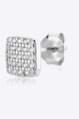 925 Sterling Silver Zircon Stud Earrings Earrings - Tophatter Daily Deals